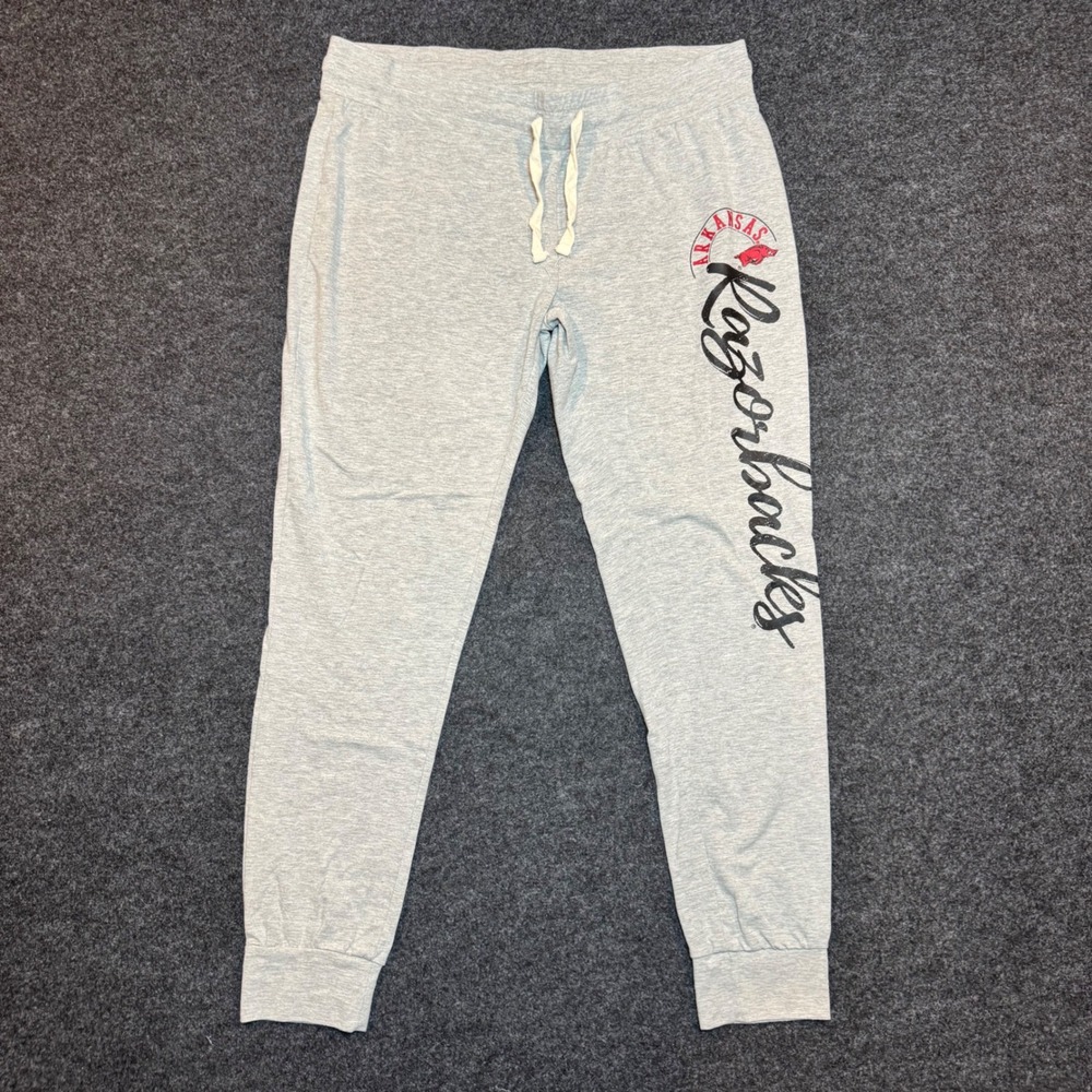Sideline Apparel Arkansas Razorbacks Joggers Gray Heather Fanwear Large